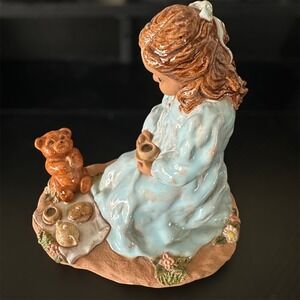 Lovely RARE Tea For Two Art Pottery Figurine Heaven Hills Designs June Sears